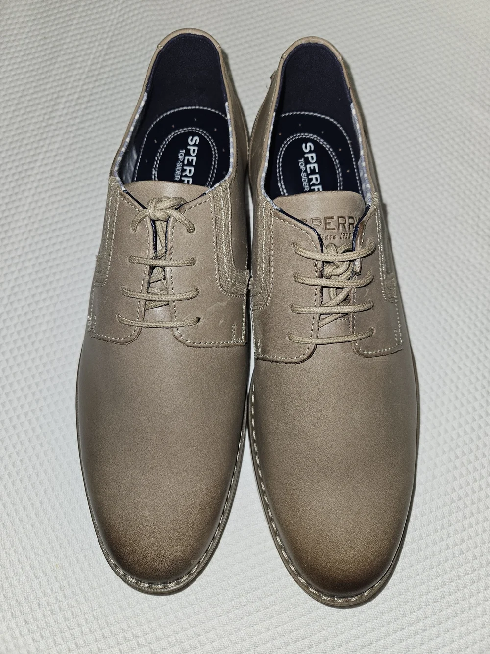 NWOT Sperry Newman Oxfords Men’s Taupe  Size 10W
